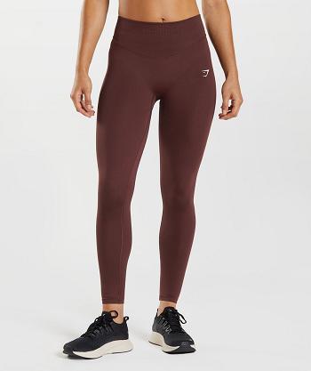 Dámské Legíny Gymshark Sweat Seamless Sculpt Vínové | CZ 4005GSO